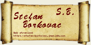 Stefan Borkovac vizit kartica